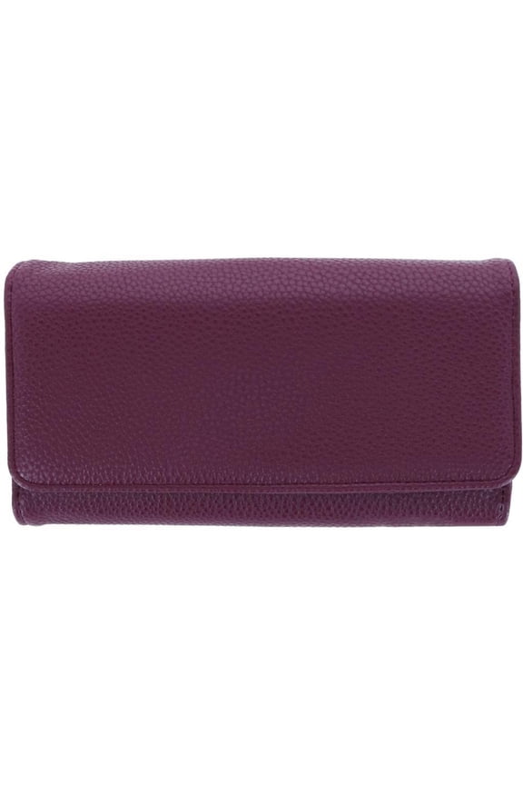 Solid Colored Premium Faux Leather Bianca Clutch Wallet (Women)