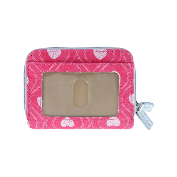 Buxton Swervy Hearts Print Vegan Leather Wizard Wallet