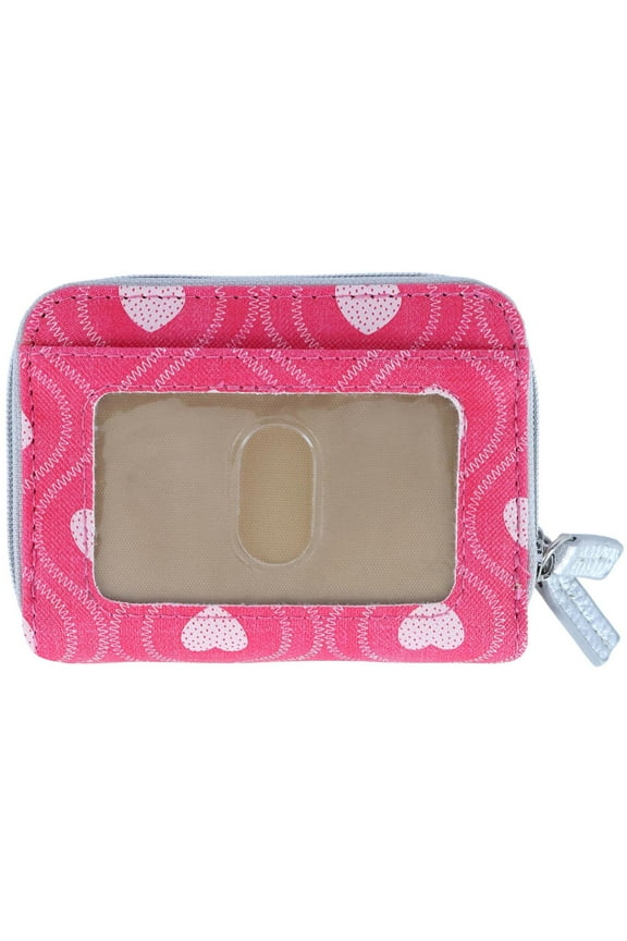 Swervy Hearts Print Vegan Leather Wizard Wallet