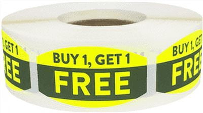 Buy 1 Get 1 Free Grocery Store Food Labels .75 x 1.375 Inch 500 Total ...