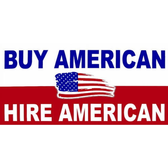 Buy American Hire American RWB Vinyl Decal Bumper Sticker