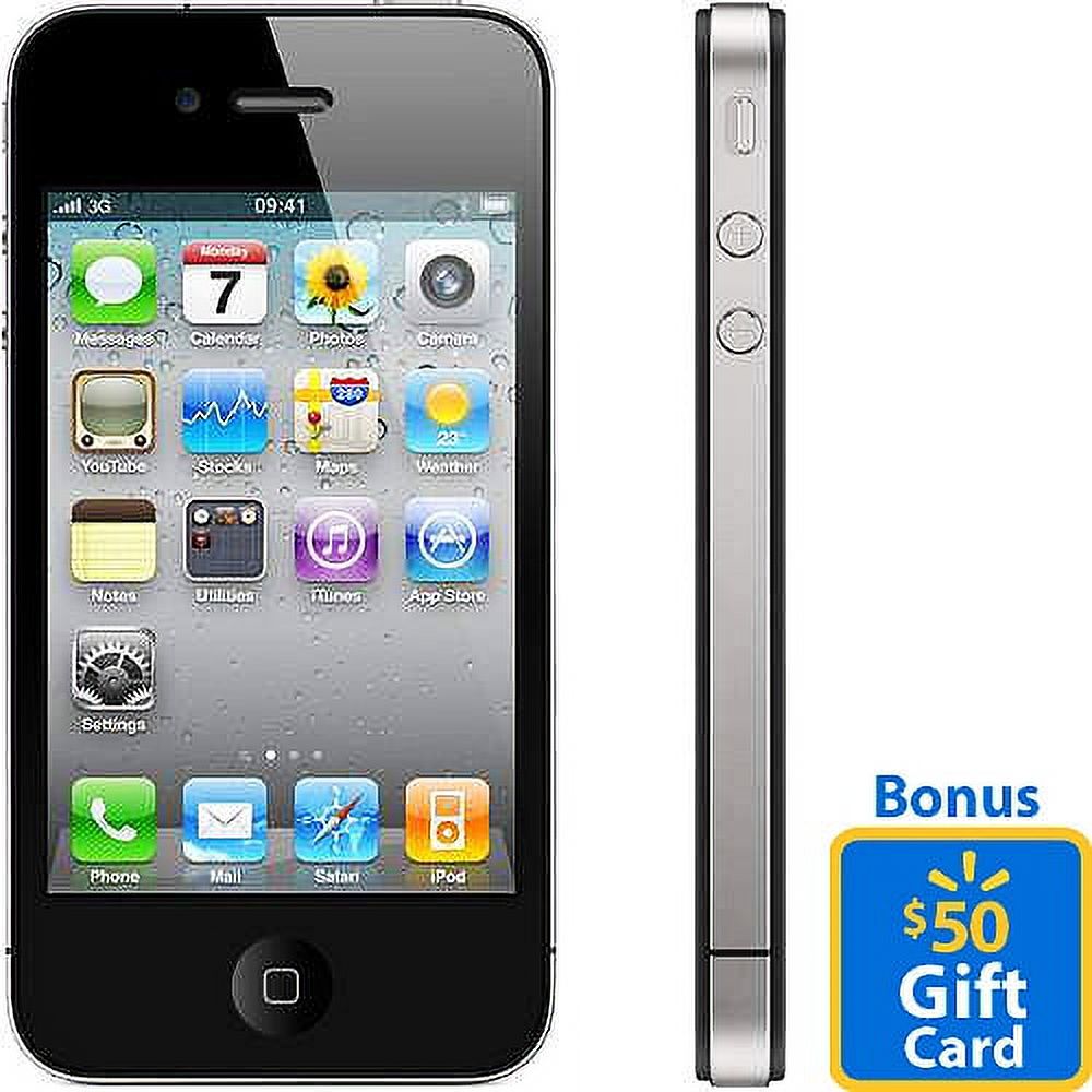 Buy Apple iPhone 4 16GB and receive a Bonus $50 Gift Card with Upgrade or New 2-yr Contract - image 1 of 1