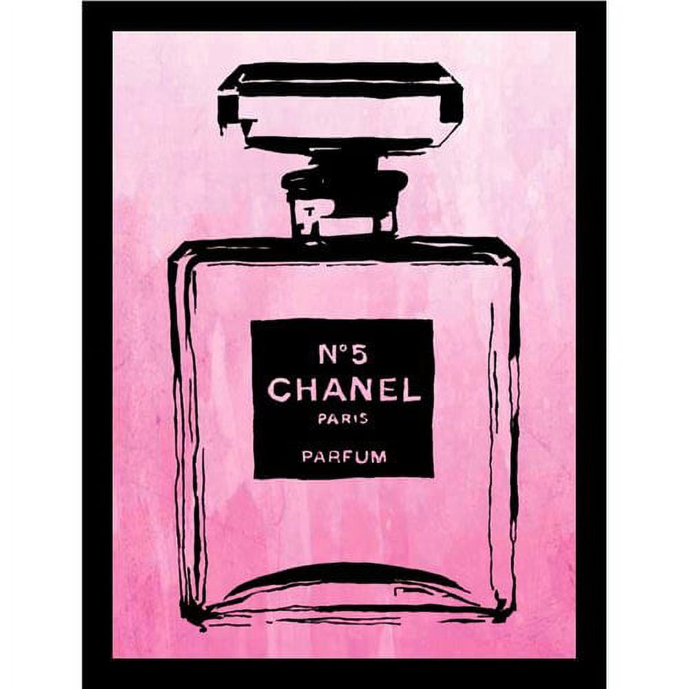 Buy Art for Less Poster Fancy Perfume Urban Chic 'Chanel Cupcake Pink Water Color' Framed Graphic Art Print