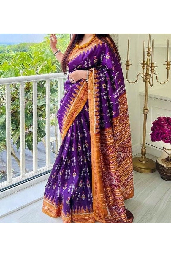 Buy Authentic Handcrafted Odisha , Sambalpuri silk Sarees Online Elegant khandua silk sarees with intricate weaving