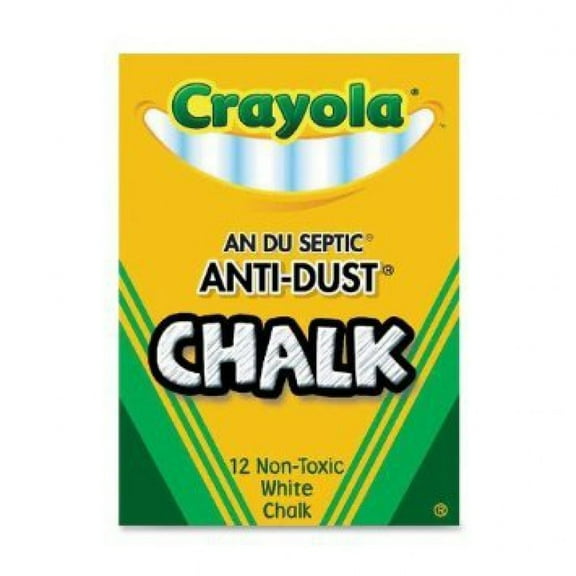 Buy Bulk: Crayola Nontoxic Anti-Dust Chalk, White, 12 Sticks/Box 50-1402 Case of 72 Dozens