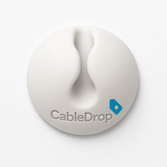 Buy CableDrop, White Heavy-Duty Cable Organizer Clips for Desk & Home (Over 1 LB) Manage Cords & Wires Easily BLUCDWH