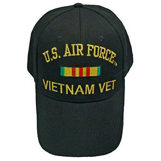 Buy Caps and Hats AIR FORCE VIETNAM BASEBALL CAP Black Veteran Hat Mens Vet