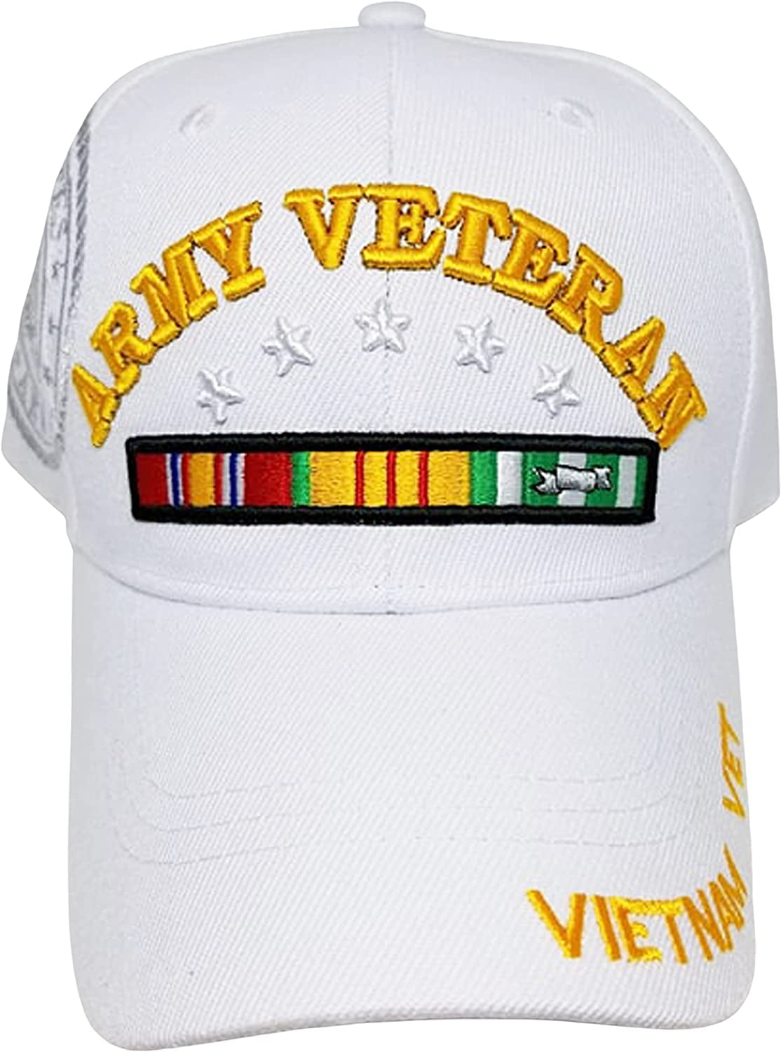 Veterans White Beret Military VIETNAM VETERAN Embroidered Military
