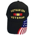 thumbnail image 1 of Buy Caps and Hats Vietnam ERA Veteran Embroidered Military Baseball Cap and BCAH Sticker Mens (Vietnam ERA Blk w FLAG), 1 of 3