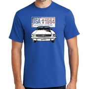 Buy Cool Shirts '64 Ford Mustang Country Cotton T-shirt, 5XL Royal Blue