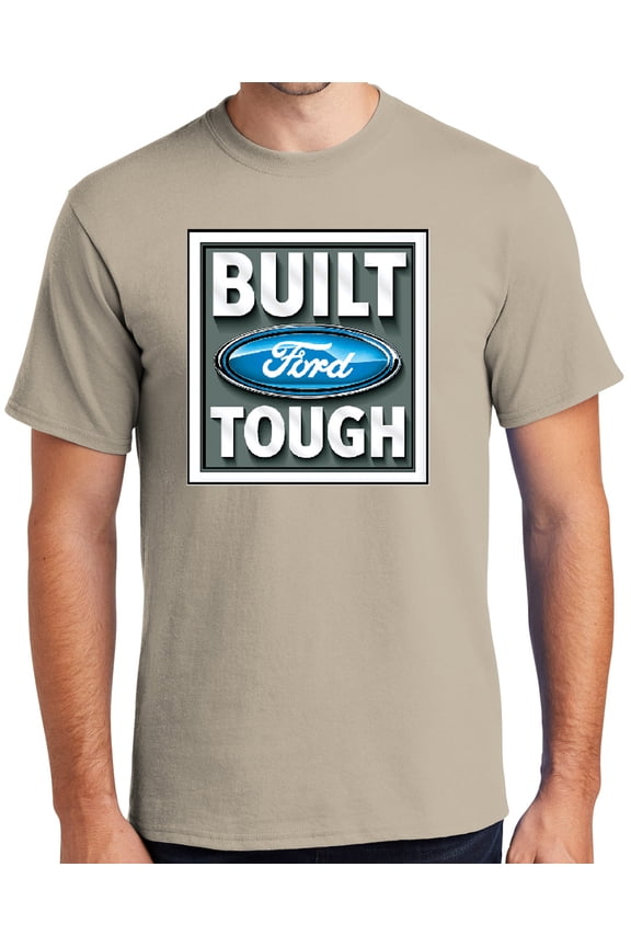 BUILT FORD TOUGH Cotton T-shirt, 2XL Light Sand