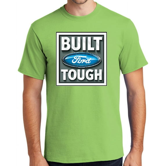 Buy Cool Shirts BUILT FORD TOUGH Cotton T-shirt, 2XL Lime Green