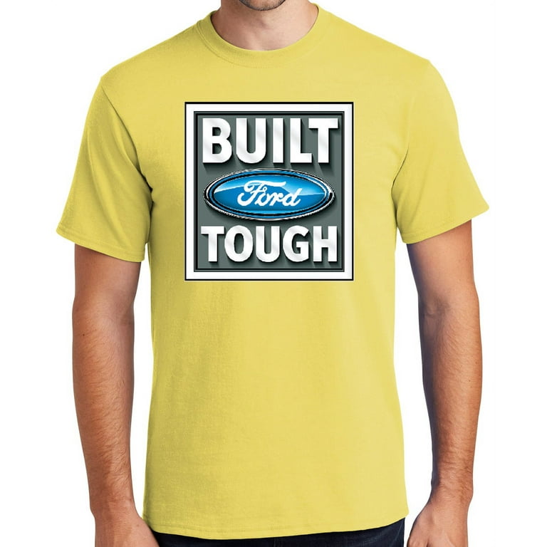 Buy Cool Shirts BUILT FORD TOUGH Cotton T-shirt, Medium Yellow