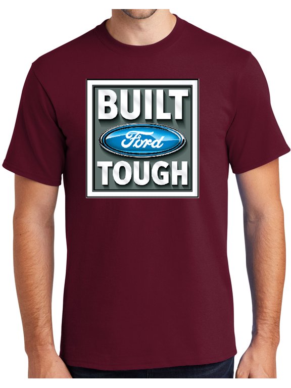 BUILT FORD TOUGH Cotton T-shirt, Small Cardinal Red
