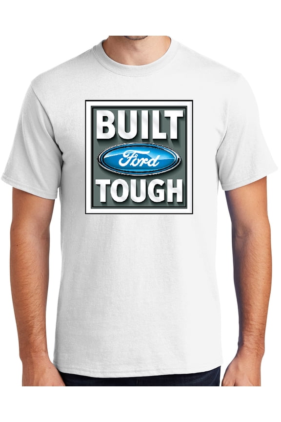 BUILT FORD TOUGH Cotton T-shirt, XL White