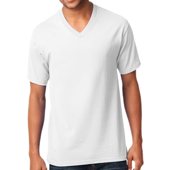 Buy Cool Shirts Casual mens V-neck Tee Shirt, 3XL White
