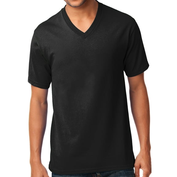 Buy Cool Shirts Casual mens V-neck Tee Shirt, Small Jet Black