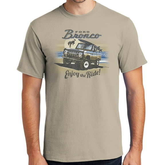 Buy Cool Shirts Ford Bronco Enjoy the Ride Cotton T-shirt, 2XL Light Sand