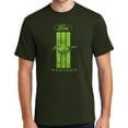 thumbnail image 1 of Buy Cool Shirts Ford MUSTANG GREEN STRIPE Cotton T-shirt, 3XL Olive Green - Tall, 1 of 3