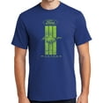 thumbnail image 1 of Buy Cool Shirts Ford MUSTANG GREEN STRIPE Cotton T-shirt, Large Deep Marine Blue - Tall, 1 of 3