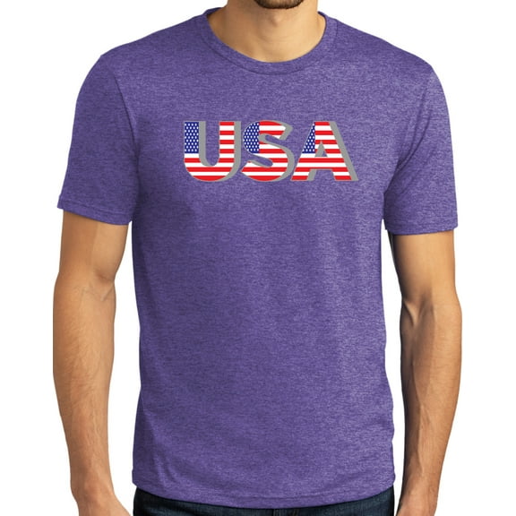 Buy Cool Shirts Mens 3D USA Patriotic Americana T-shirt, 3XL Purple Frost