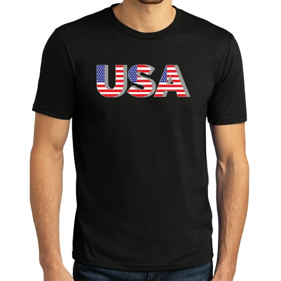 Buy Cool Shirts Mens 3D USA Patriotic Americana T-shirt, Small Black