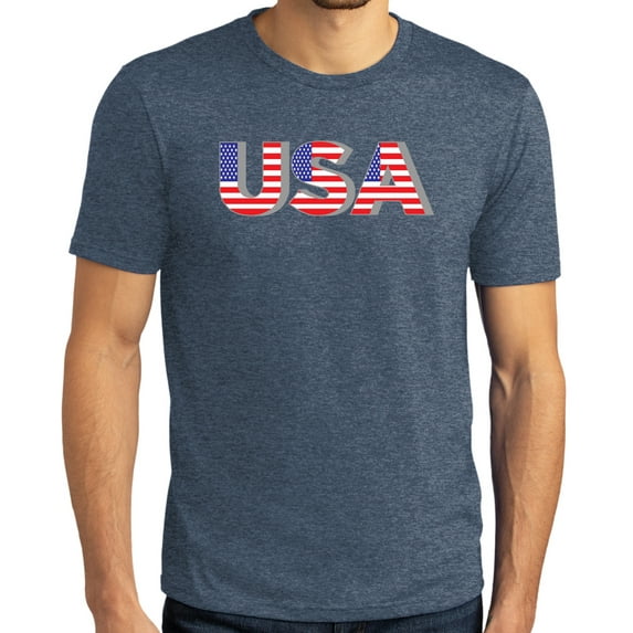 Buy Cool Shirts Mens 3D USA Patriotic Americana T-shirt, XL Navy Frost