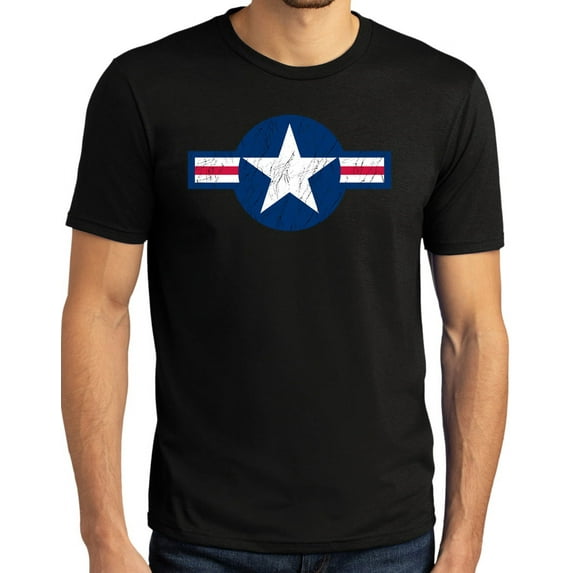 Buy Cool Shirts Mens Distressed Air Force Symbol T-shirt, 3XL Black
