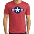 thumbnail image 1 of Buy Cool Shirts Mens Distressed Air Force Symbol T-shirt, Extra-Small Red Frost, 1 of 2