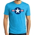 thumbnail image 1 of Buy Cool Shirts Mens Distressed Air Force Symbol T-shirt, Extra-Small Turquoise Frost, 1 of 2