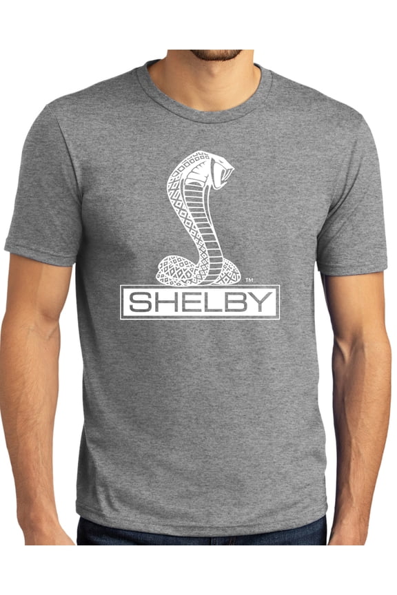 Mens Ford Mustang Shelby Cobra T-shirt, XL Grey Frost