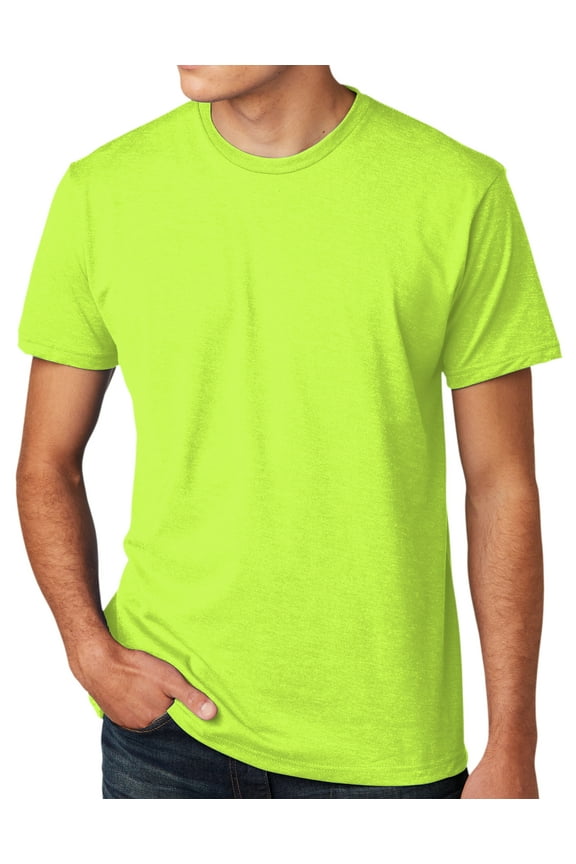 Mens High Visibility Surfing T-shirt, Large Neon Yellow