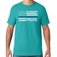 thumbnail image 1 of Buy Cool Shirts Mens Police Thin Blue Line T-shirt, 3XL Jade, 1 of 3