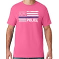 thumbnail image 1 of Buy Cool Shirts Mens Police Thin Blue Line T-shirt, Medium Neon Pink, 1 of 3