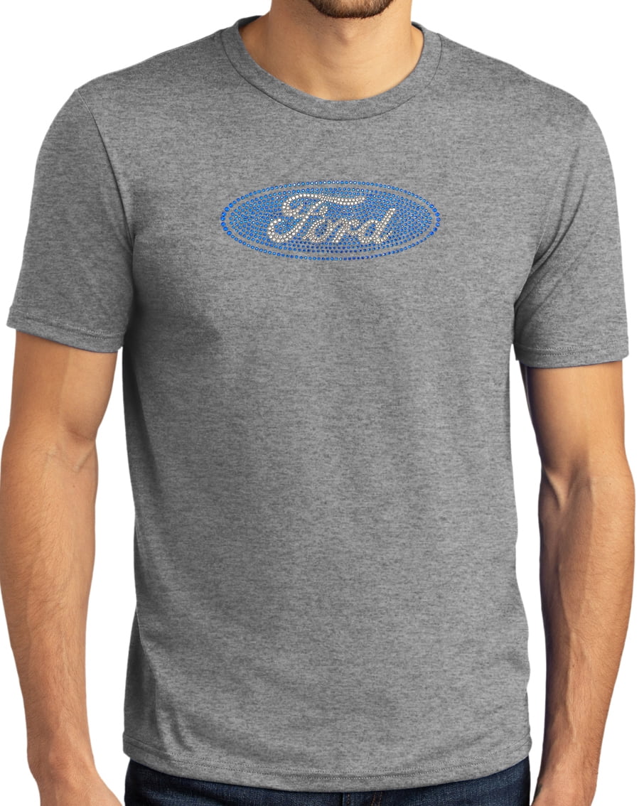 ★2023SS新作★WKNDRS★OVAL LOGO T-SHIRT Buy Cool Shirts Mens Rhinestone FORD OVAL Logo T-shirt, 2XL