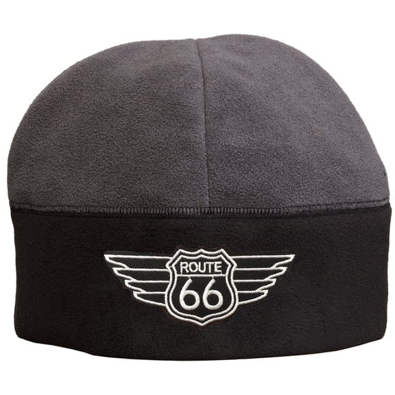 Buy Cool Shirts RT Route 66 Patch Fleece Beanie Hat Cap, Charcoal/Black