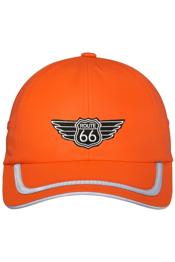 RT Route 66 Patch High Visibilty Hat Cap, Safety Orange