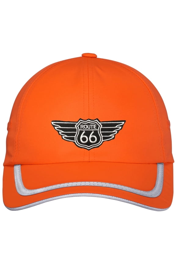 RT Route 66 Patch High Visibilty Hat Cap, Safety Orange