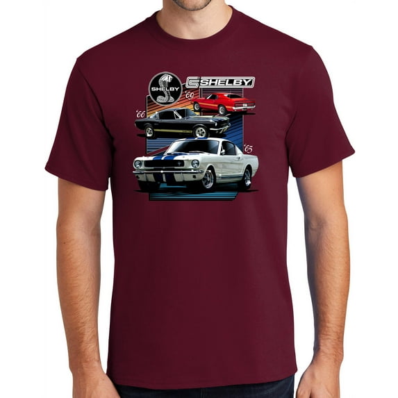 Buy Cool Shirts Various Ford Shelby Cars Cotton T-shirt, XL Cardinal Red