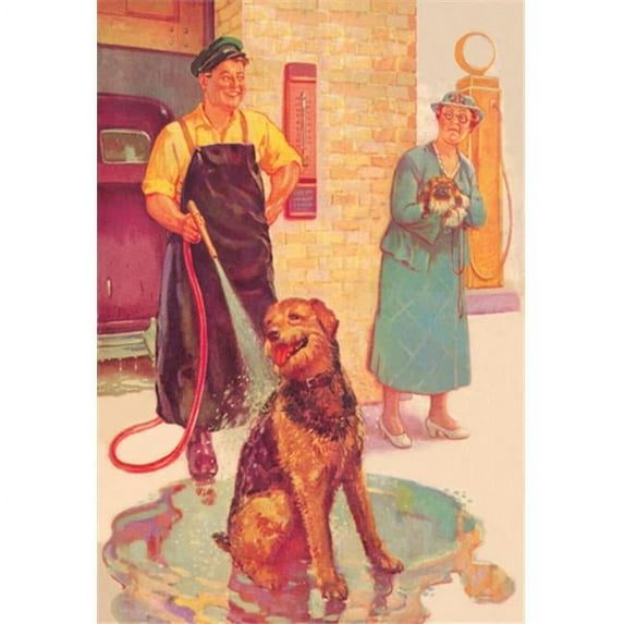 Buy Enlarge 0-587-00012-0C12X18 Dog Wash- Canvas Size C12X18