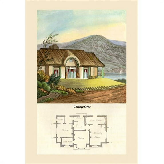 Buy Enlarge 0-587-07880-4P12x18 Cottage Orne no. 4- Paper Size P12x18
