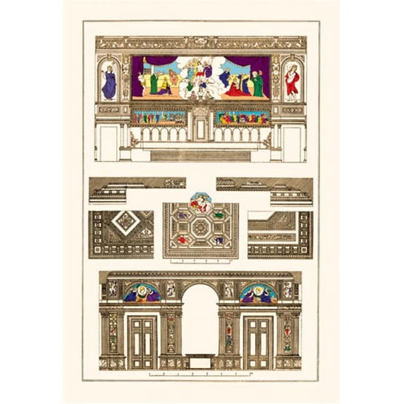 Buy Enlarge 0-587-09554-7P12x18 Decoration of Large Halls Polychrome- Paper Size P12x18