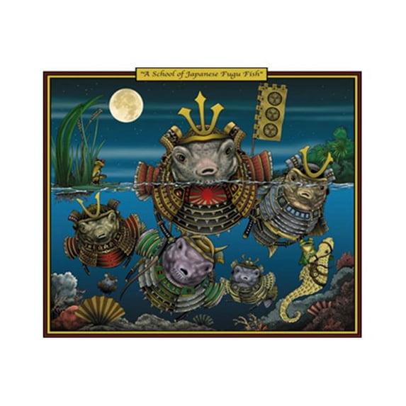 Buy Enlarge 0-587-21257-8P12x18 School of Japanese Fugu Fish- Paper Size P12x18