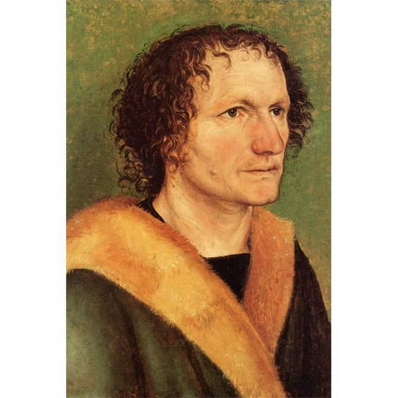 Buy Enlarge 0-587-26484-5P20x30 Male portrait in front a green background - Paper Size P20x30