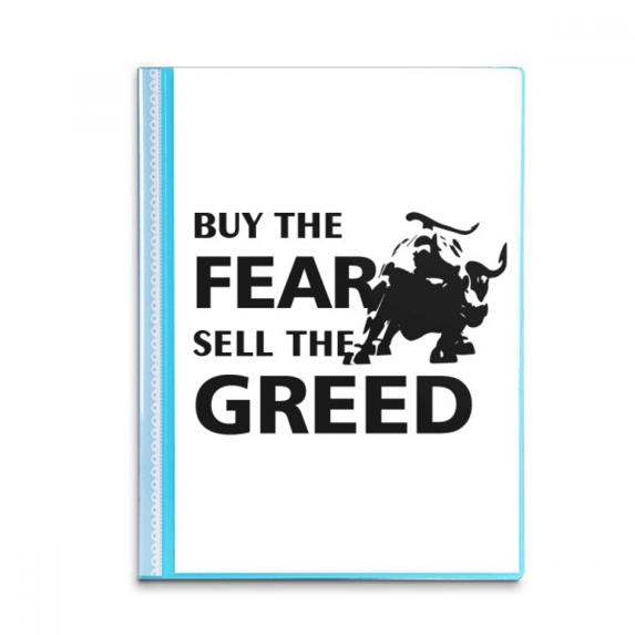 Buy Fear Sell Greed Art Deco Fashion Book Sheet Protectors Portfolio Binder Folder