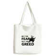 thumbnail image 1 of Buy Fear Sell Greed Art Deco Fashion Tote Canvas Bag Shopping Satchel Casual Handbag, 1 of 3