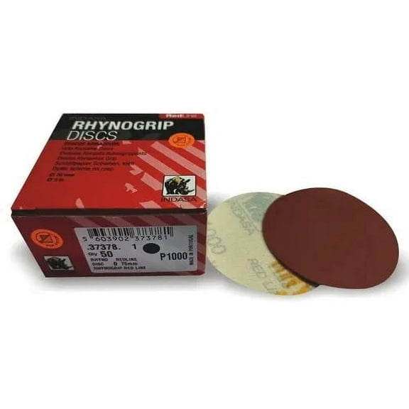 Buy Indasa 3-inch Rhynogrip Redline Solid Sanding Discs – Grit 2000 (320 Series, 50/Box)