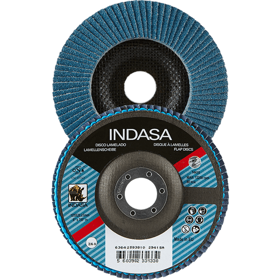 Buy Indasa 4.5" x 7/8" Rhyno Flap Zirc Sanding Discs - T29 Conical (10/Box, Grit 40–120)