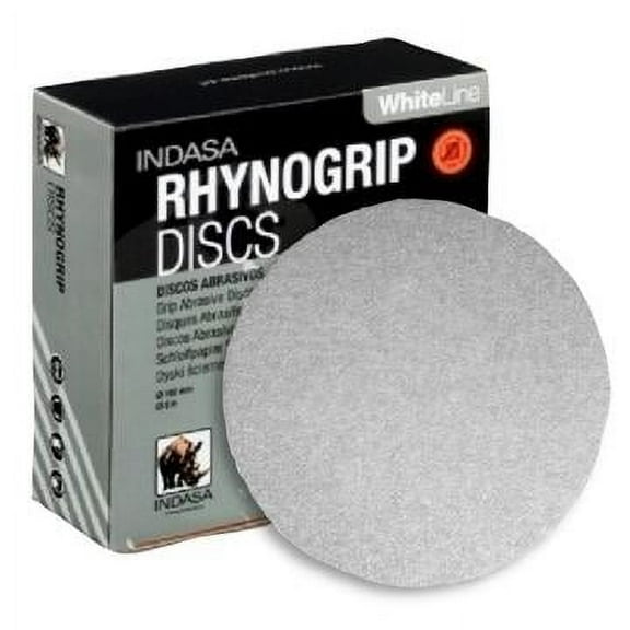 Buy Indasa 5" Rhynogrip Whiteline Solid Abrasive Sanding Discs – 52 Series (Grit 36, 50/Pack)