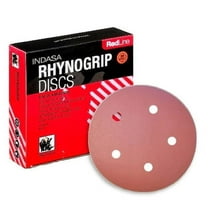 Buy Indasa 5-inch Rhynogrip Red Line 5-Hole Vacuum Sanding Discs – Grit 40 (520 Series, 50/Box)